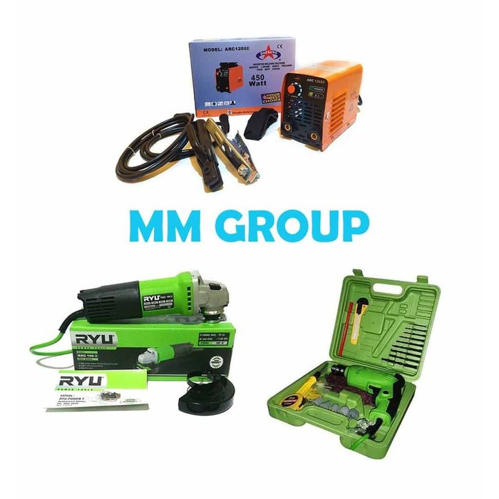 Paket Laris Trafo Las Travo Las Mesin Las Daesung - Bor Tembok 10 mm RYU - Gerinda RYU