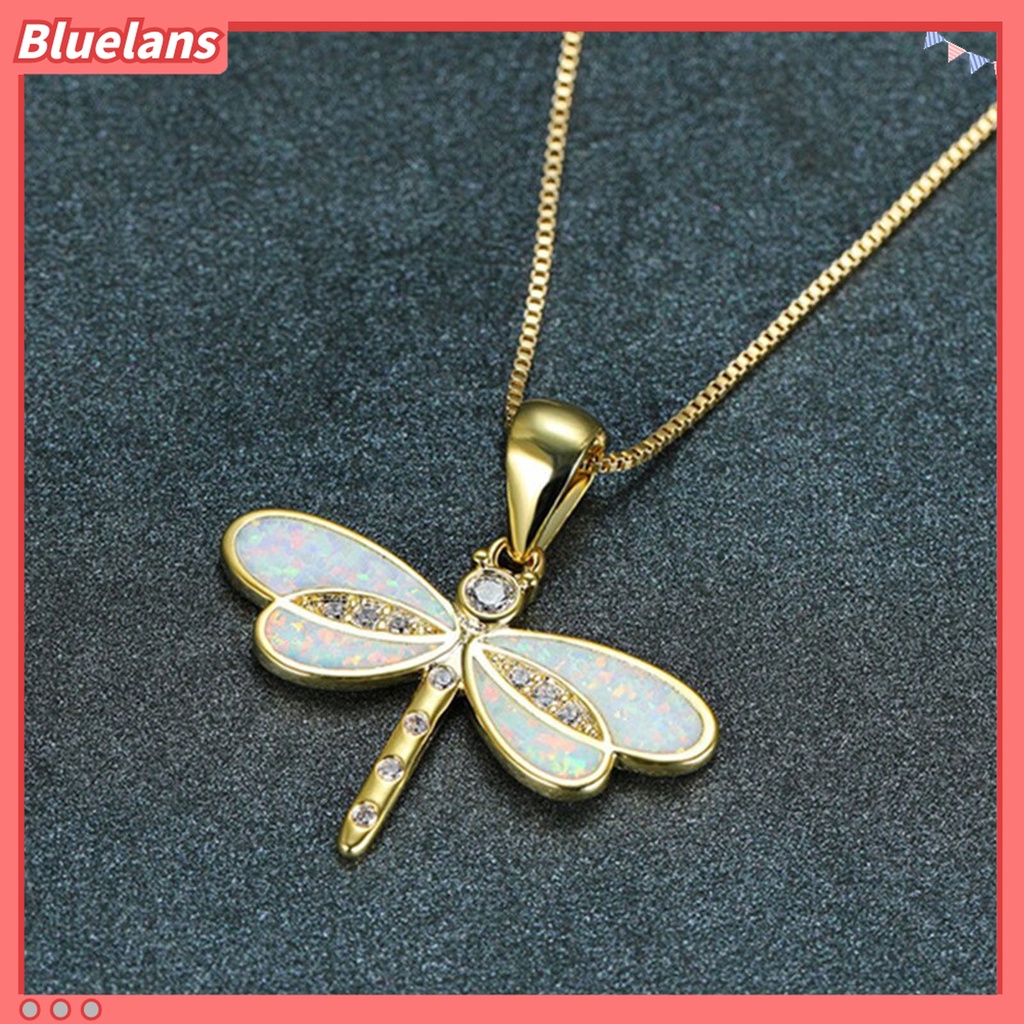 Kalung Desain Hewan Capung Bahan Alloy Anti Karat Tahan Lama Untuk Wanita