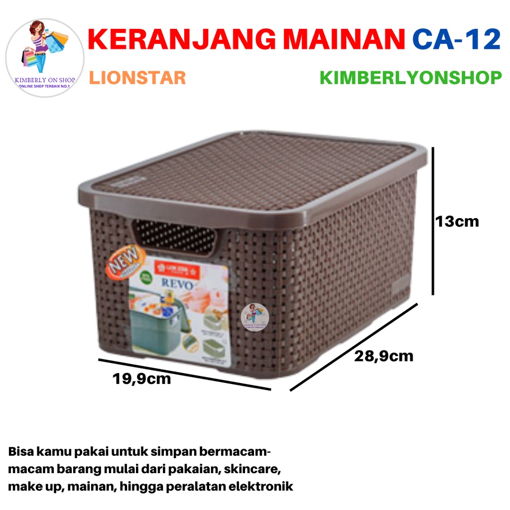 Keranjang Mainan Serbaguna Revo Storage Box 7 Liter CA 12 Lion Star