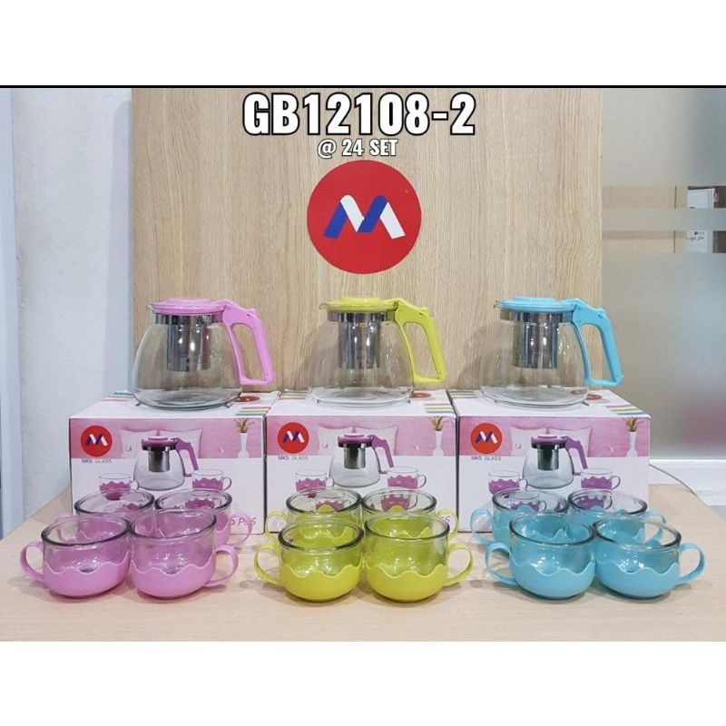 Tea Pot Set isi 1 Teko 4 Cangkir / Teko 4 in 1 Elegant