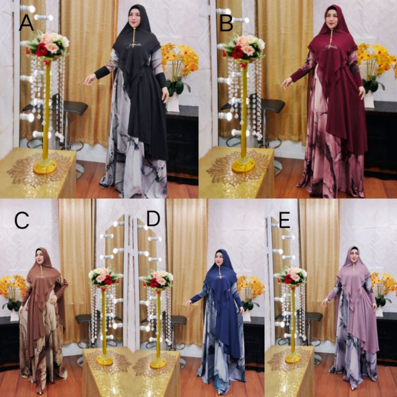GAMIS SYARI PREMIUM / ALLIYAH SERIES BY HANATIA / GAMIS WANITA TERBARU
