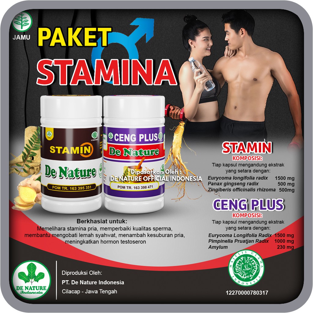 Paket Stamina Pria Ceng Plus + Stamin - DE NATURE Original