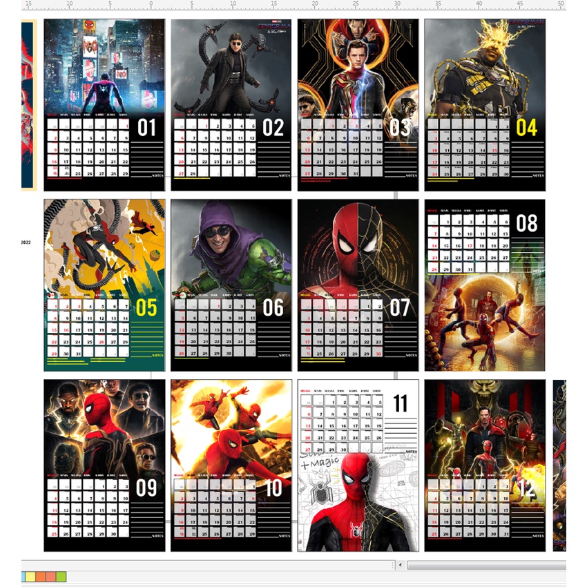 

Kalender Dinding 2025 SPIDERMAN NO WAY HOME wall calendar bisa custom desain bebas