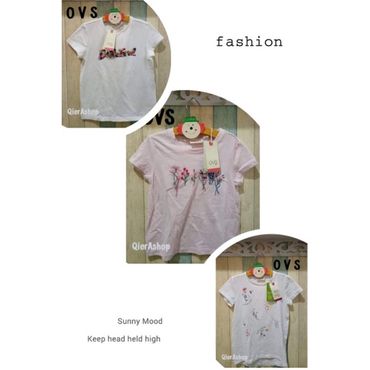 Atasan kaos t-shirt anak perempuan ovs/aero