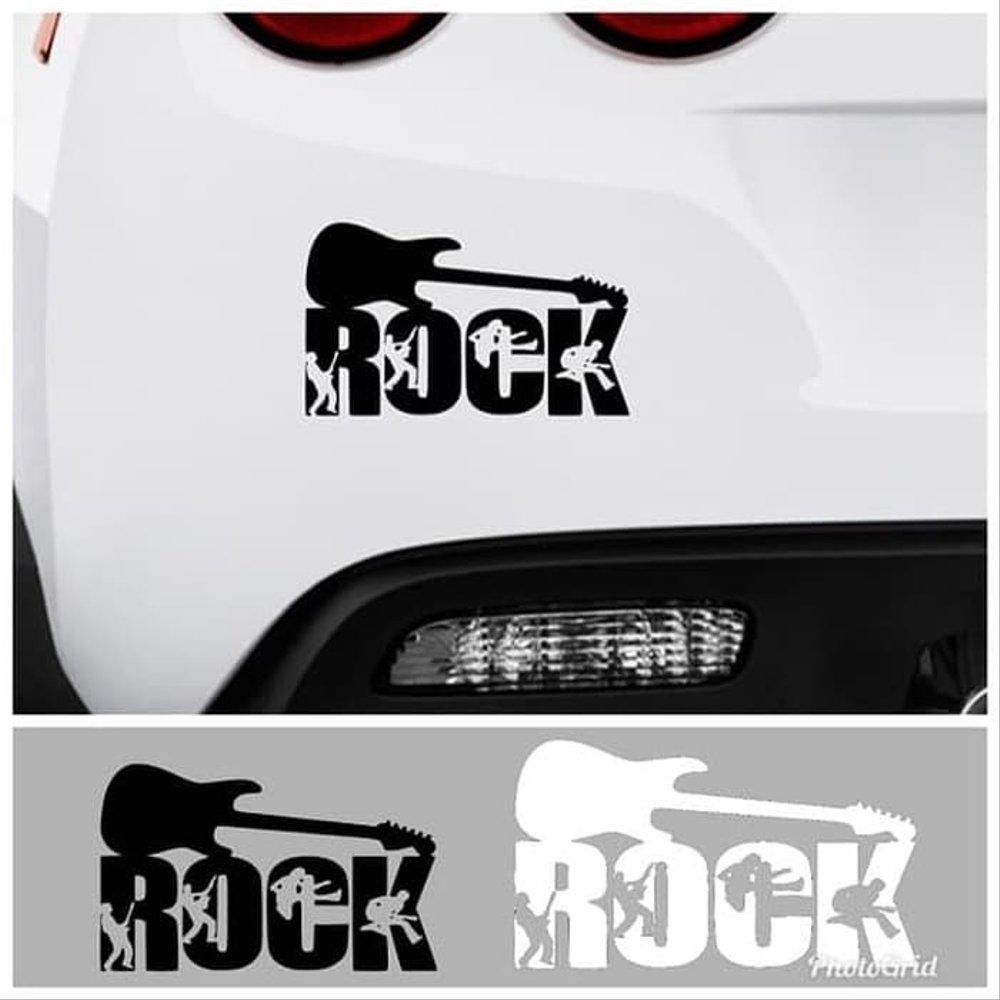 Stiker Mobil Unik Lucu Cutting Sticker Rock Music Suku Cadang