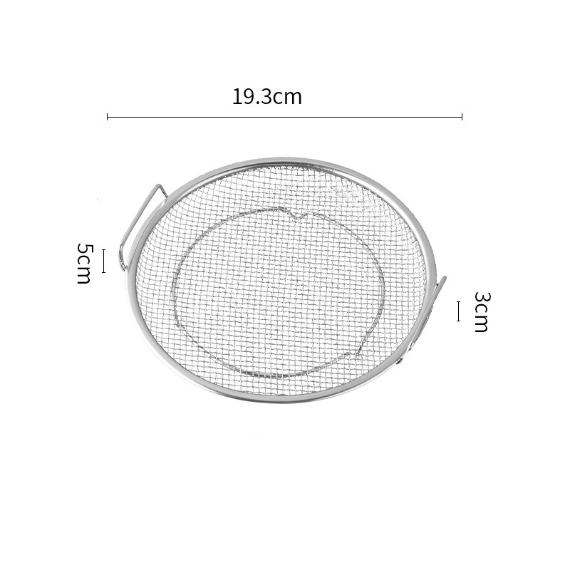 Saringan Minyak Sayur Makanan 19/22cm With Handle Stainless Serbaguna /Cooking Cooling Rack Fried Plate