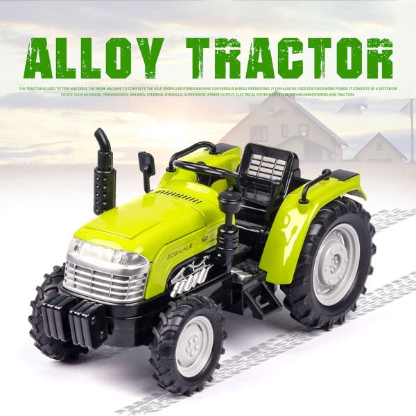 1 32 Mini Simulation Alloy Tractor Shape Model Farmer Car Toy With Light Sound Shopee Indonesia
