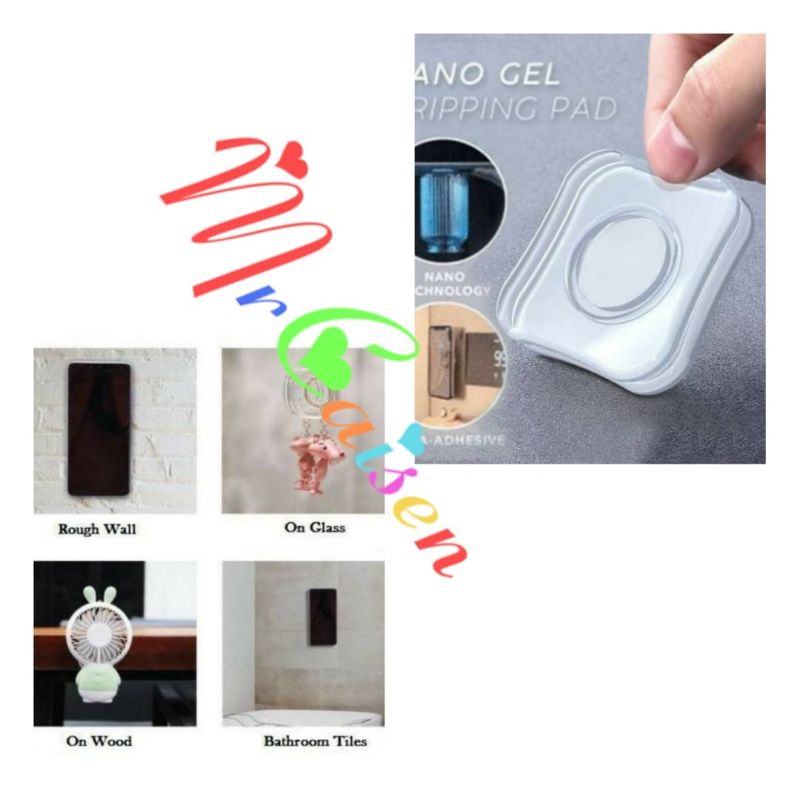 Mrcaisen GEL PAD NANO stiker holder phone serbaguna gantungan hp kunci kabel earphone headseat