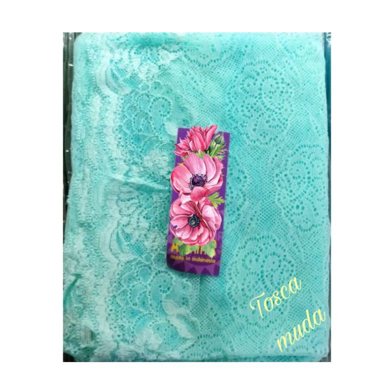 COD Pashmina Brukat Renda/Hijab Akad Nikah-Tosca muda