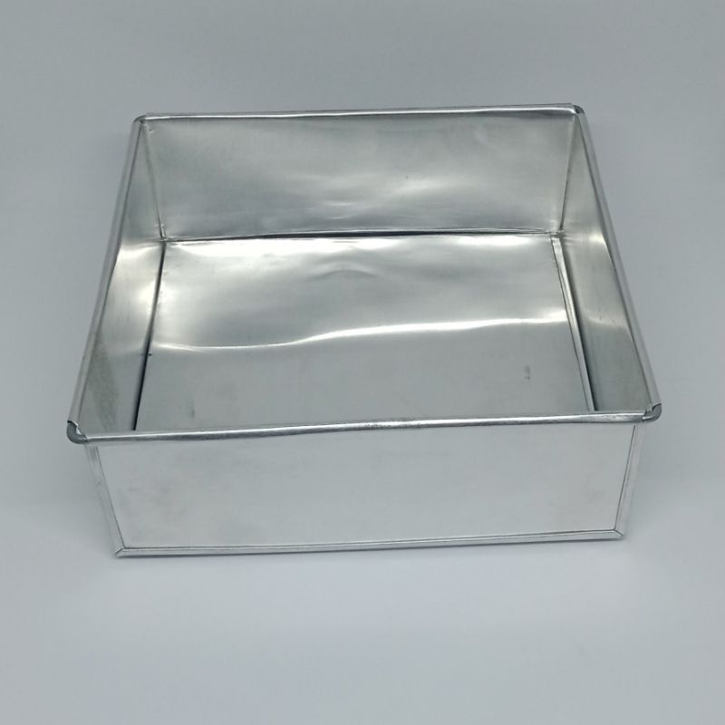 loyang kotak bongkar pasang/loyang kue bolu 22x22x7 cm