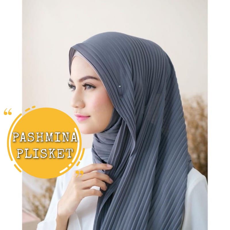PASHMINA PLISKET || JILBAB PLISKET PASHMINA || HYGET