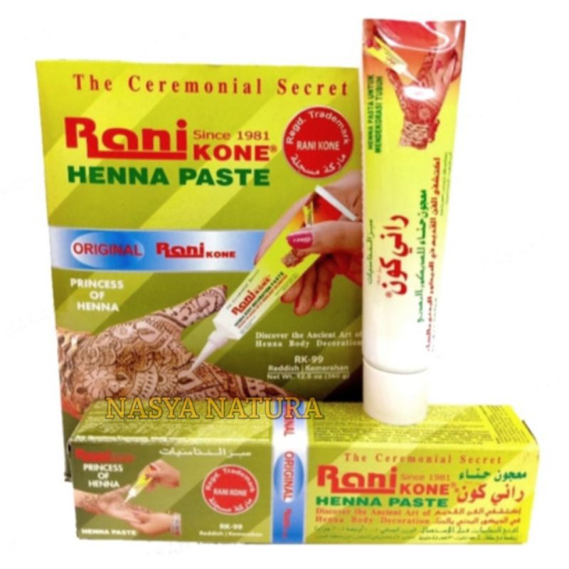 Henna Paste Rani Kone Pacar Tangan Kuku Reddish Kemerahan RK 99