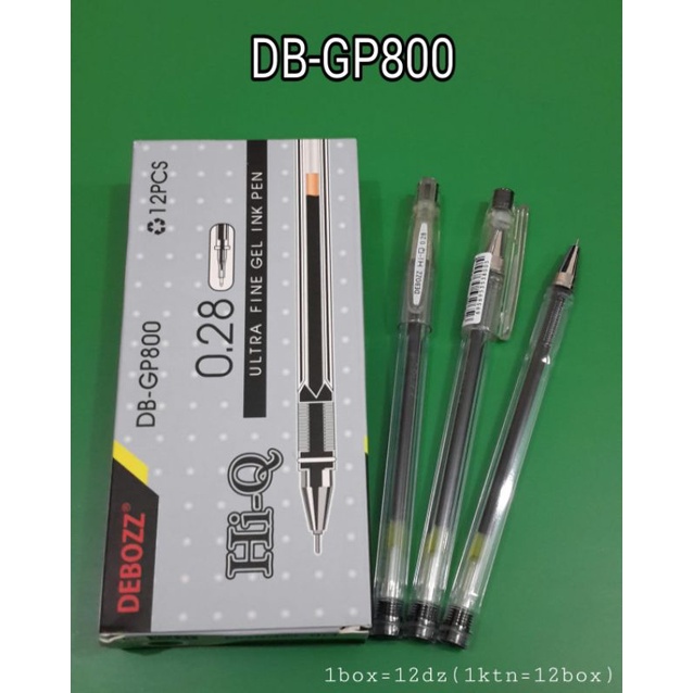 

PULPEN GEL HI TECH GP800 HITAM DEBOZZ
