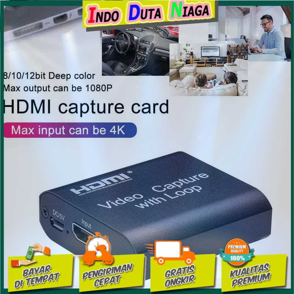 IDN TECH - ALLOYSEED HDMI Video Capture Card Adapter Record Box USB2.0 4K RU901