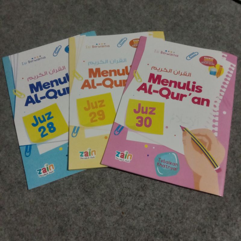 menulis al quran juz 28,29 dan 30 1 paket
