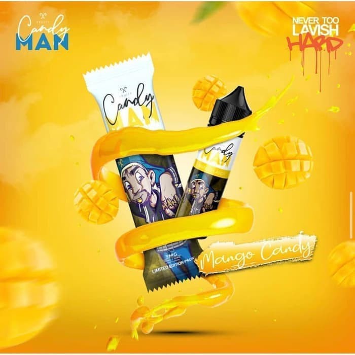 LIQUID CANDYMAN MANGO 3MG PREMIUM LIQUID CANDY MAN FREEBASE BY CANDY MAN JUICE