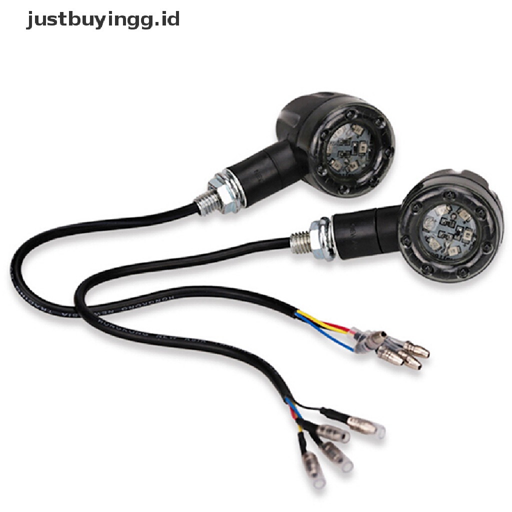 (Justbuyingg.Id) Lampu Sein Led Warna Amber + Merah Untuk Motor