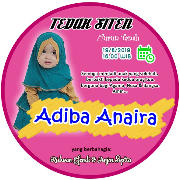 

STIKER BAYI TURUN TANAH/Ulang tahun 100 pcs