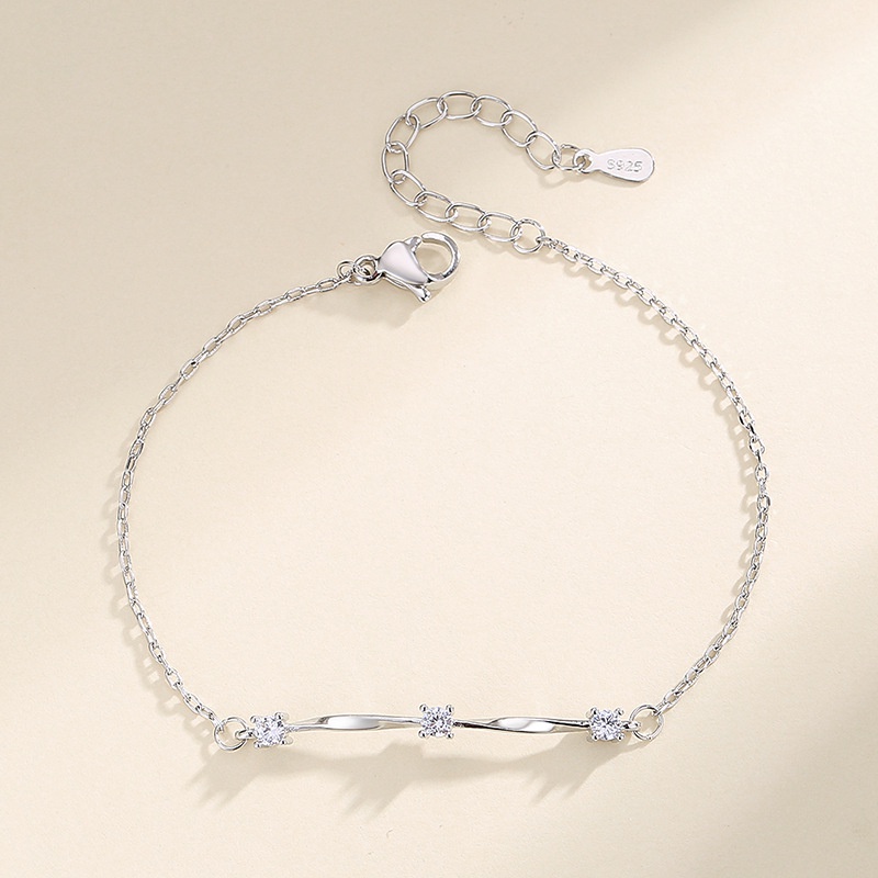 Gelang Berlian Warna Silver Untuk Wanita