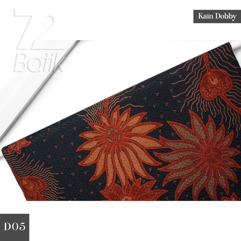 KAIN BATIK PREMIUM Dobby Motif Kembang Sekar Warna Htam Coklat Orange Oranye 723766 Cap 72 Jarik Jarit Samping Kebat Panjang Batik Dobby Modern Premium Bahan Seragam Batik Pernikahan Kantor Keluarga Murah Kamen Jadi Batik Bali Lembaran