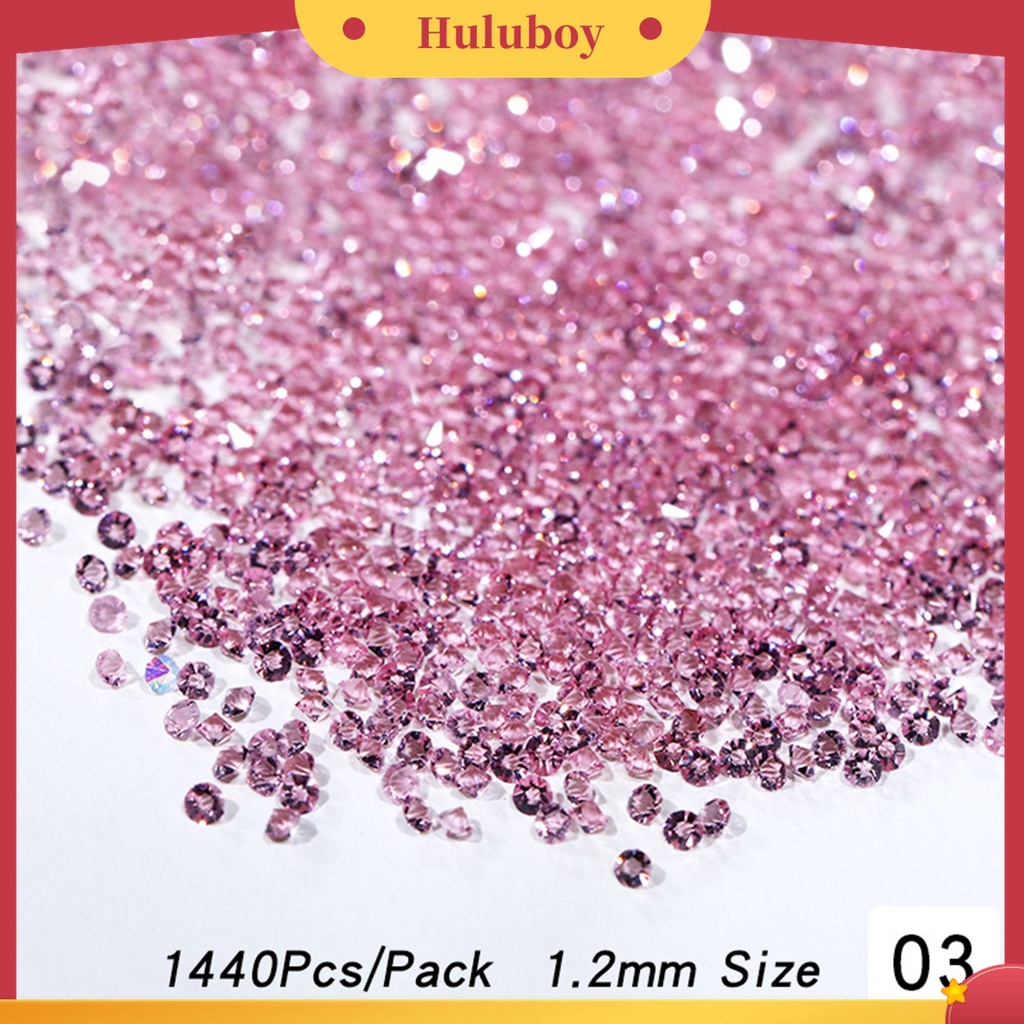 Huluboy Huluboy♡ 1440pcs / Set Manik-Manik Kristal Berlian Imitasi Bentuk Asimetris 3D Untuk Manicure Charms