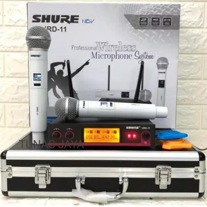 MIC WIRELESS SHURE URD11 PLUS HARDCASE MIC WIRELESS SHURE URD 11 KOPER .