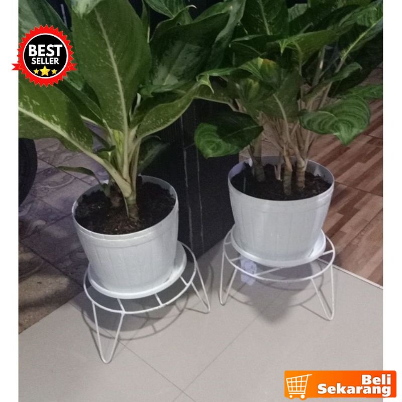 standing pot ram jumbo diameter 30cm tinggi 15cm/ standing pot besi
