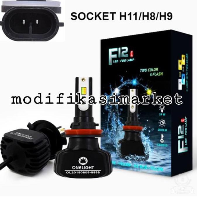 STAR LAMPU LED MOBIL FOGLAMP 3 WARNA BISA STROBO F12 HIGH QUALITY H11 H8 H9 #10