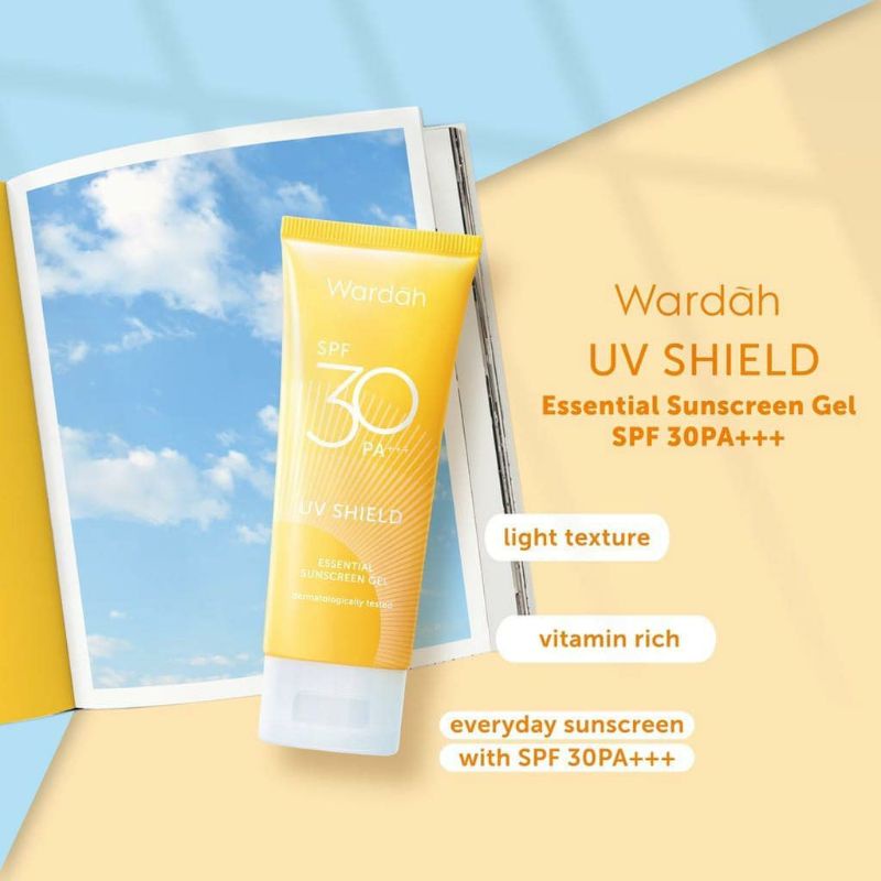 FREE CERMIN | Sunscreen Wardah UV Shield Essential Gel SPF 30 PA +++ 40 ml