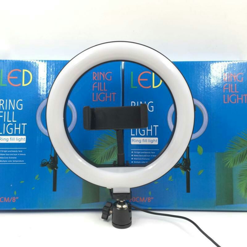 Tripod Besi 2.1 dan LED 26cm RING LIGHT LED 26CM Lampu 26 cm Make Up Vlog Lampu Ringlight