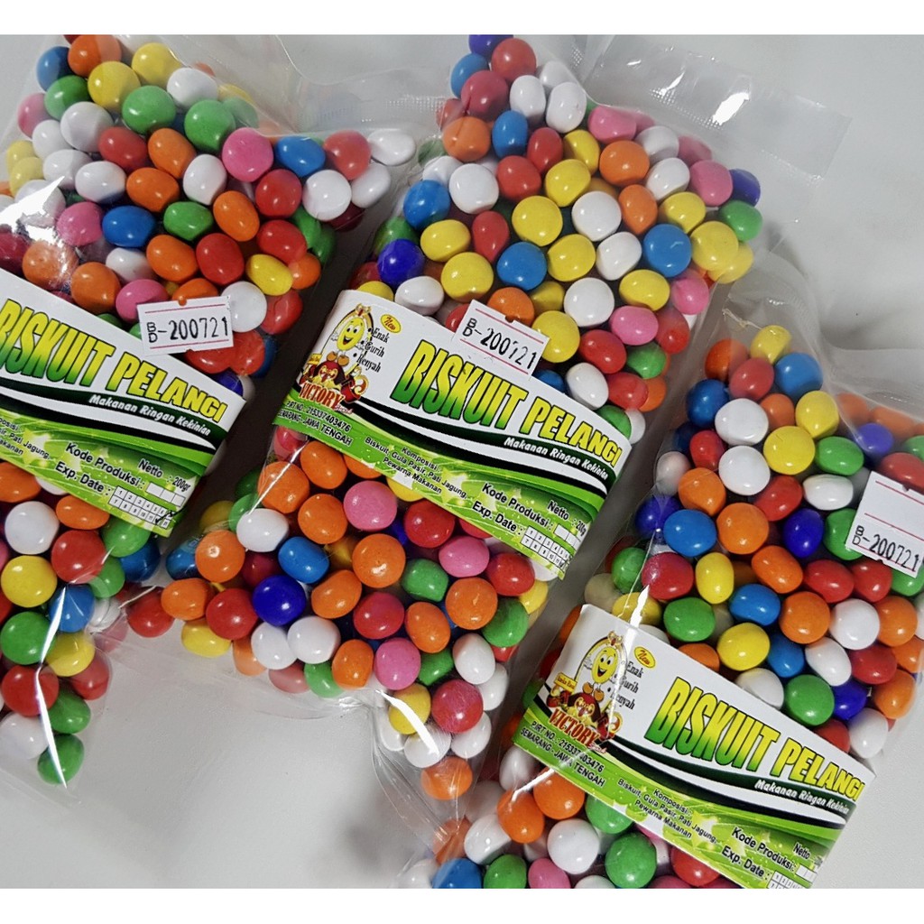 

Victory Snack - Camilan Biskuit Pelangi / Bola-Bola warna isi 200 gr