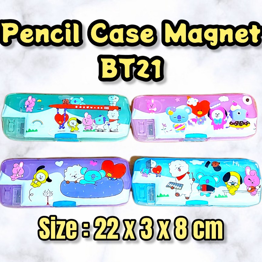 

kotak Pensil Magnet Bt21 2 sisi ada rautan Sk517