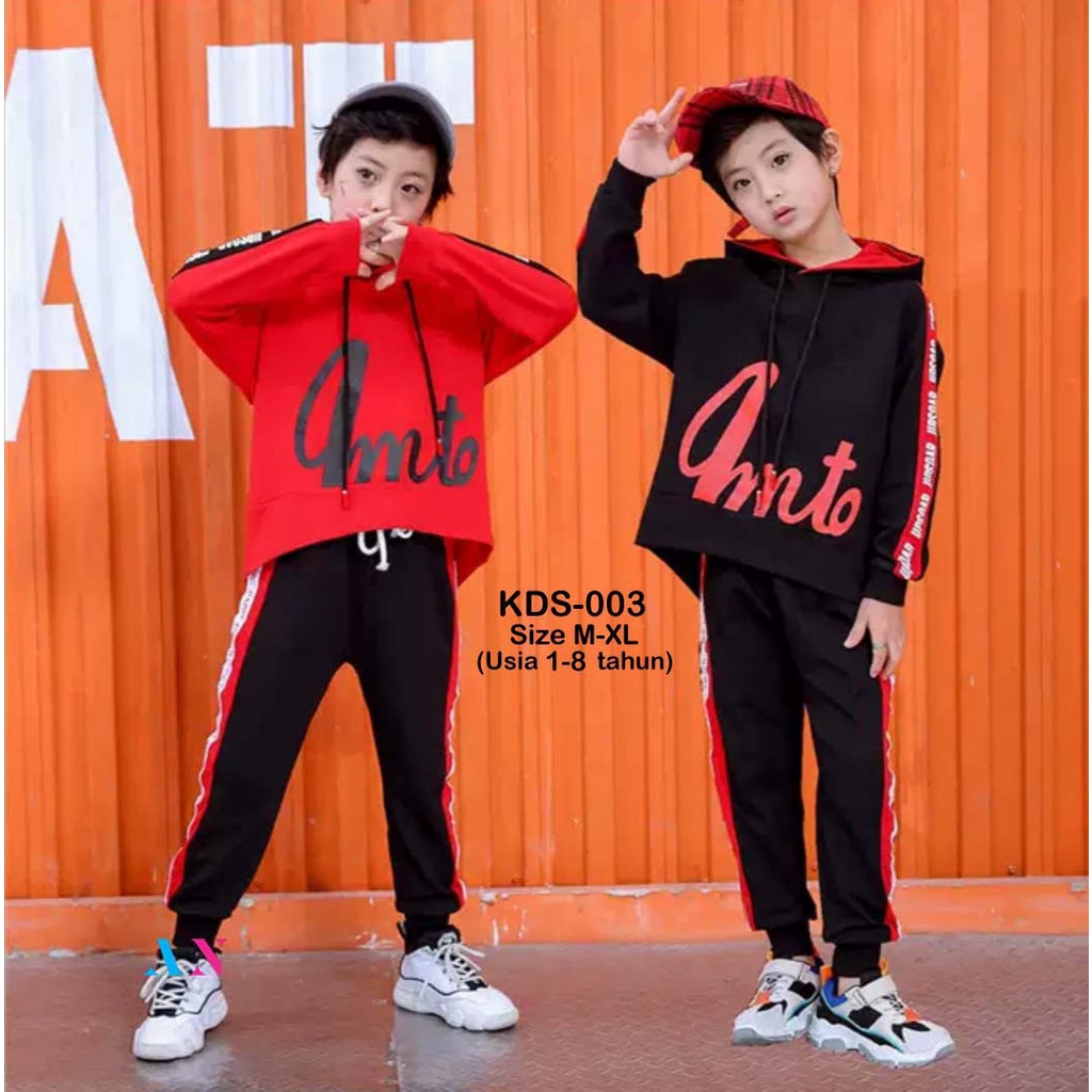 AA1 - Hoodie Fleece Anak unisex Cowo Cewe KDS-003