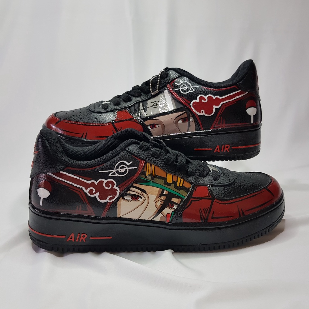 (BISA CUSTOM GAMBAR) AF 1 Kustom Hitam Naruto Shippuden Itachi Uchiha