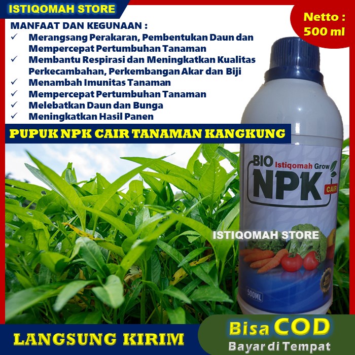 Pupuk Pelebat Buah &amp; Bunga Tanaman Timun ISTIQOMAH GROW 500ML Pupuk NPK Cair untuk Mempercepat Pertumbuhan Tanaman Sayuran Timun Mentimun Bonteng yang Bagus dan Manjur Bisa Bayar di Rumah TERLARIS MURAH