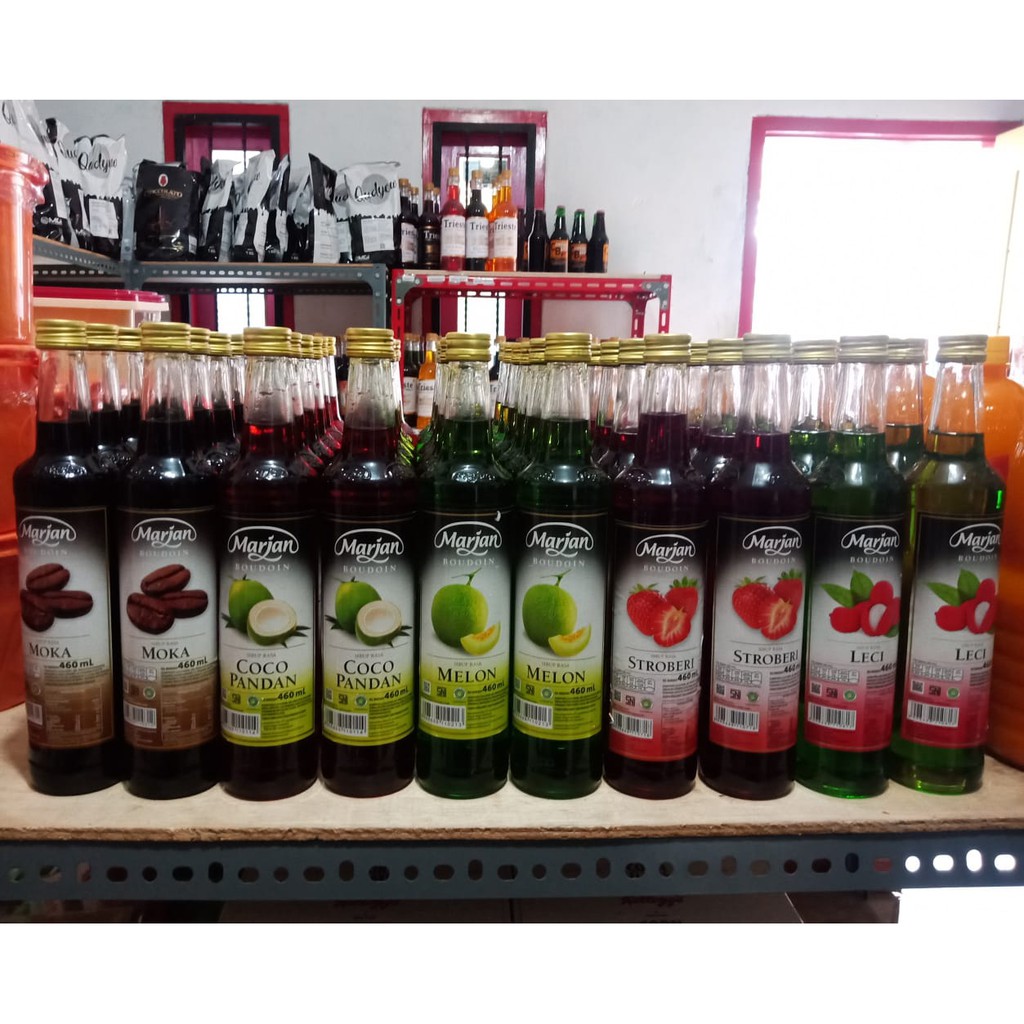 

Sirup Marjan Cocopandan/melon/leci/strawberry/moca (460ml) khusus grab/gojek