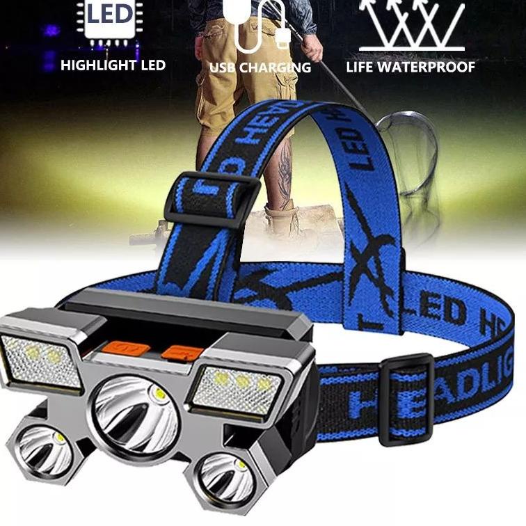 Senter Kepala LED Cas XPE Dan COB Mini Super Terang Senter Wajib Punya No Mitsuyama MS 1922 {BAK.14J