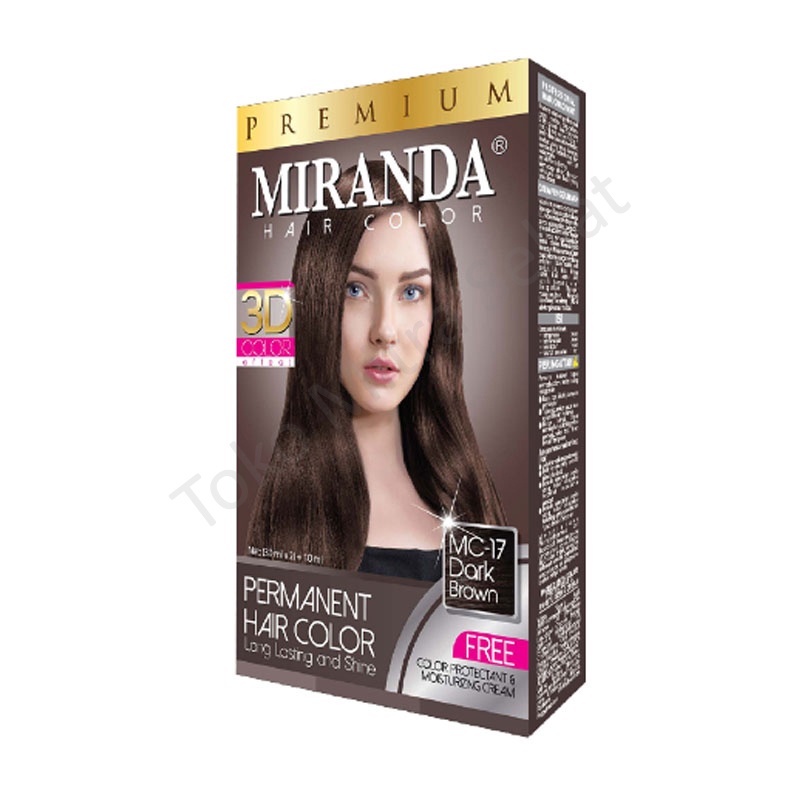 MIRANDA CAT RAMBUT COKLAT TUA DARK BROWN (MC-17) 30ml SEMIR RAMBUT