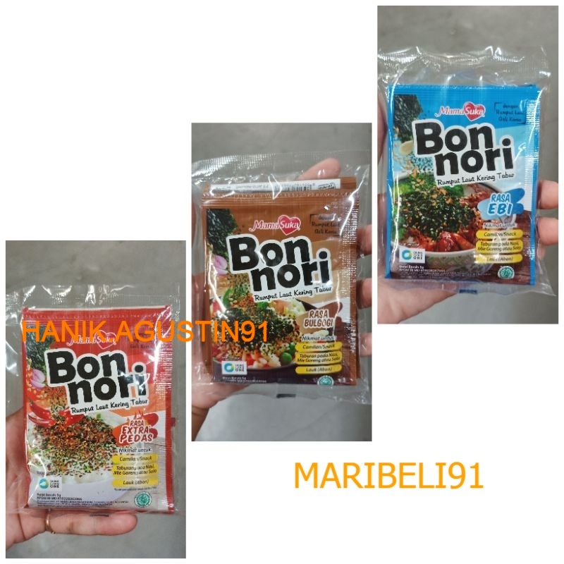Bon Nori Mamasuka 4 x 5gr - Rumput Laut Tabur isi 4 Sachet Halal MB91