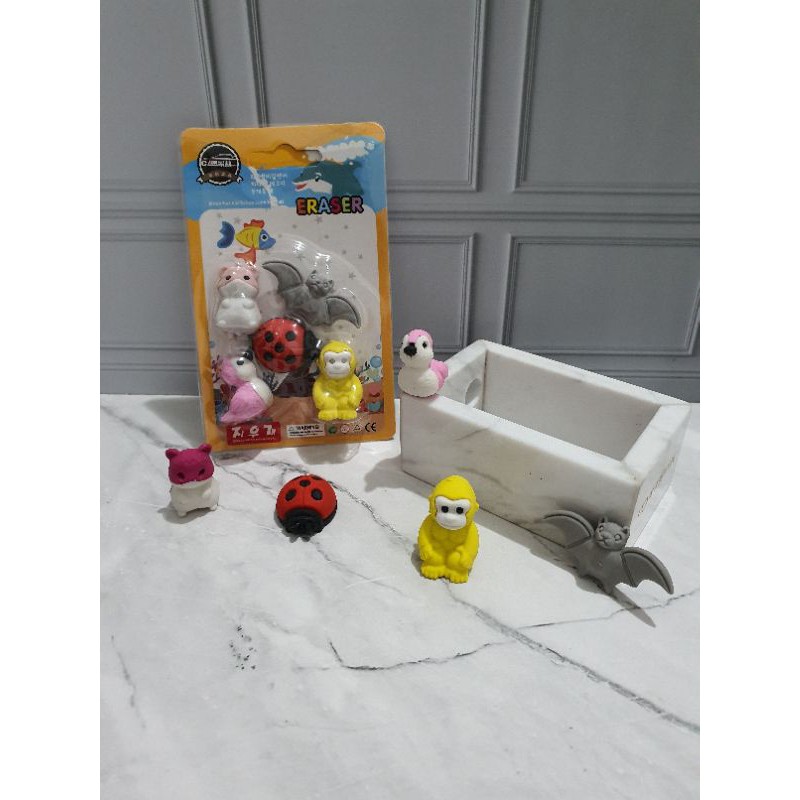 penghapus hewan/stip animal/hapusan lucu-D