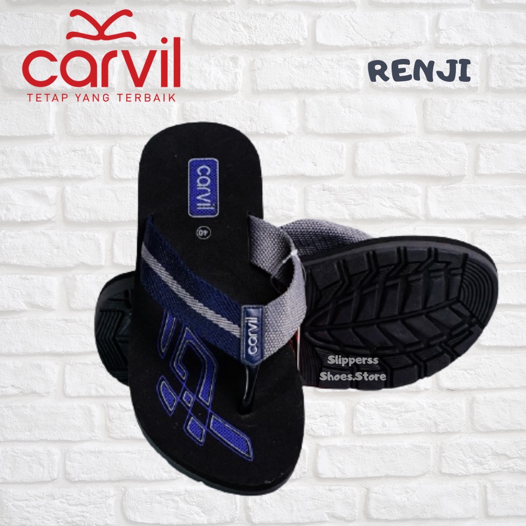 CARVIL RENJI/sandal carvil jepit/sandal carvil original/sandal termurah/sandal hiking/sandal terbaru/sandal pria/sandal wanita/size 38-43