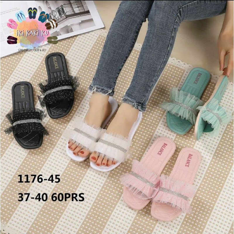 SANDAL WEDGES JELLY WANITA SANDAL PESTA FASHION BLING RENDA BALANCE / HYS NEW 1176-45 / 2078--3M