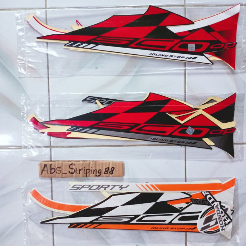 Striping Scoopy 2018 Sporty | stiker bodi motor scopy sporty 2018