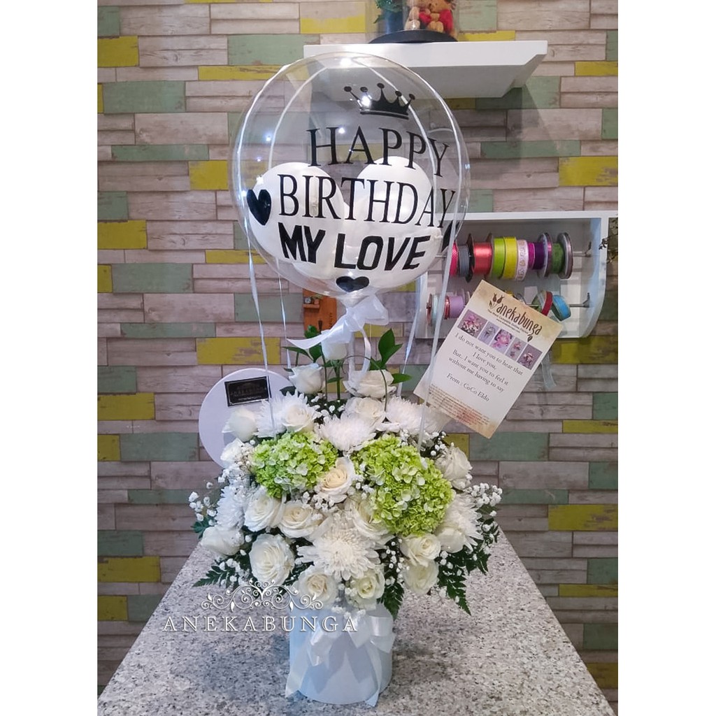 Balon Bunga Asli Ucapan Baloon Fresh Flower Ulang Tahun Balon Bunga Asli Ucapan Baloon Fresh Flower Ulang Tahun