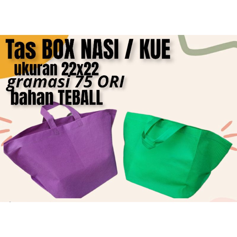 

Tas Spunbond tas kotak nasi tas besek tas hajatan box 22x22