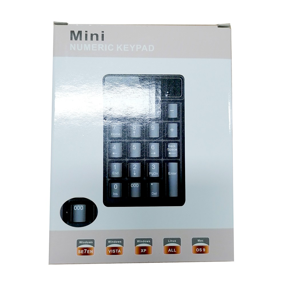 XZT Mechanical Gaming Numeric Keypad Numpad USB Black Switch - XZT123 - Black