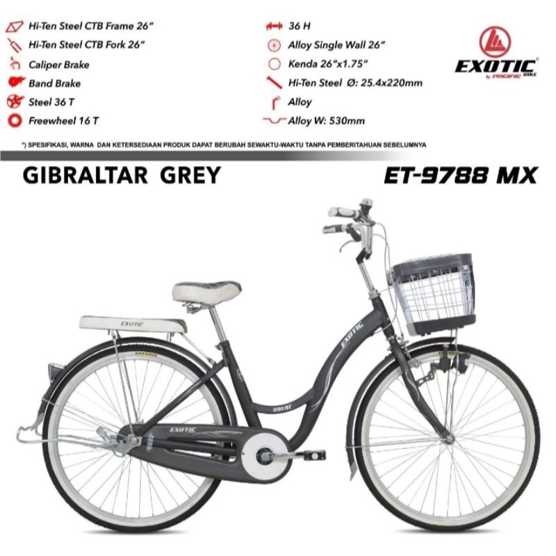 Sepeda Mini Keranjang 26 " ET 9788 MX EXOTIC