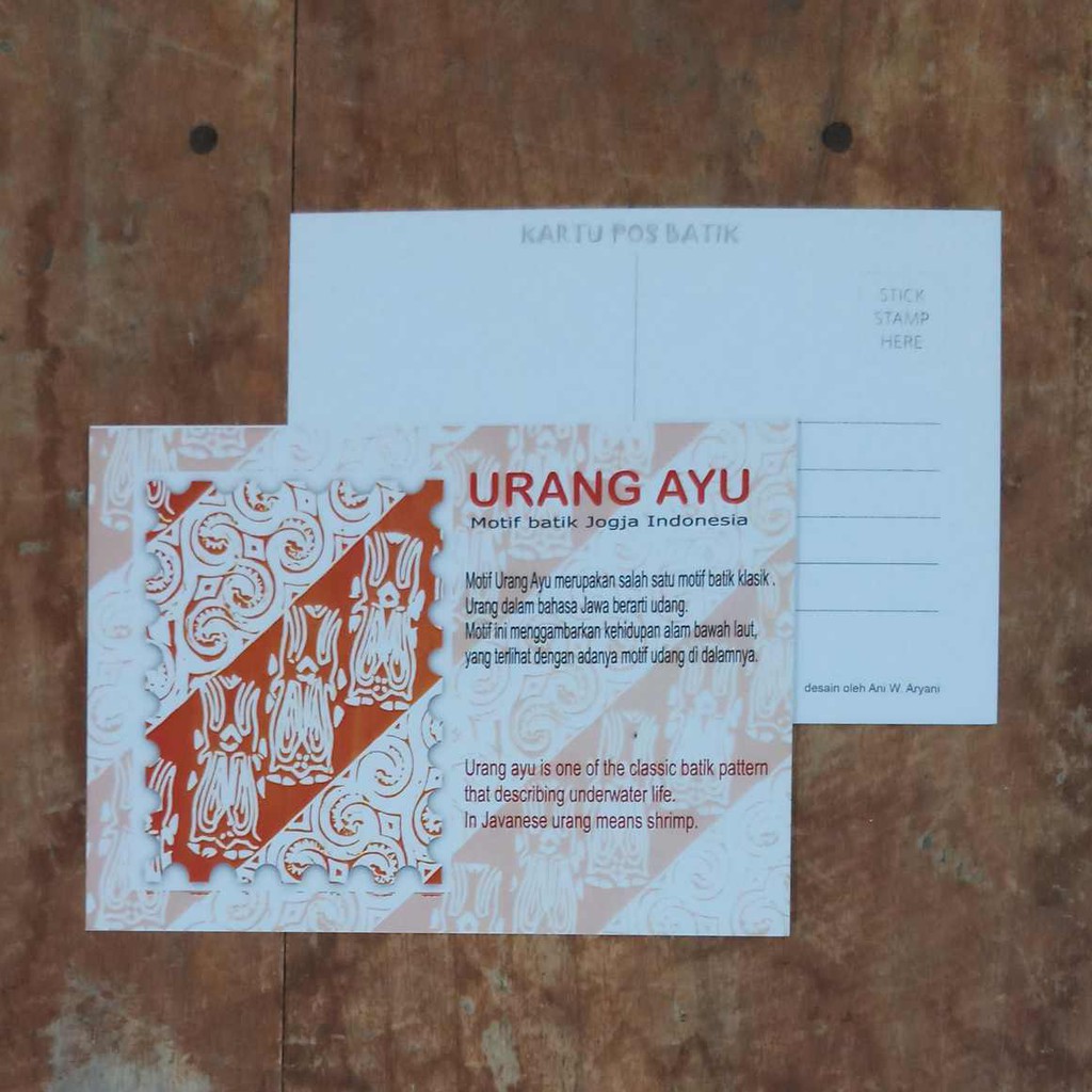 

KARTU POS BATIK POSTCARD MOTIF URANG AYU