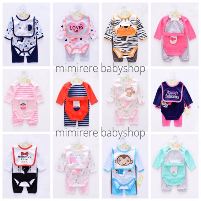 Jumper Set 4in1 Hanger Import / 4 in 1 Setelan Jumper Bayi