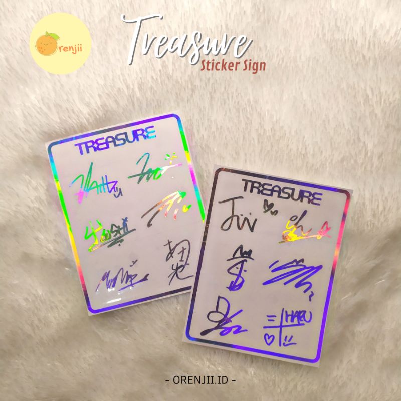 STIKER TANDA TANGAN TREASURE HOLOGRAM /STICKER SIGN TREASURE HOLOGRAM /STIKER SIGN TREASURE